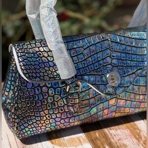 BRAHMIN DAYAN BLACK GALEXIA BRAHMIN EXCLUSIVE IRIDESCENT NWT